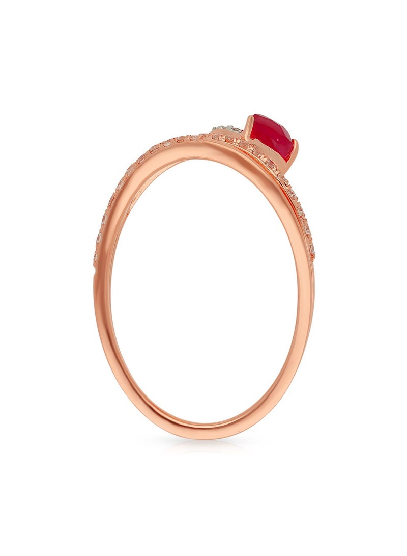 Malabar Gold and Diamonds 18 Karat 750 Purity Mine Diamond Ring MPRGHTH044RN1 - Image 3